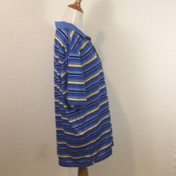 NWOT Chaps Golf blue yellow striped polo! - Picture 3 of 7